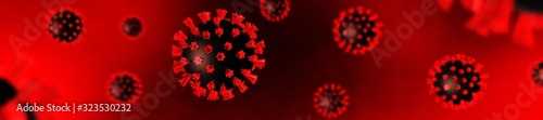 Coronavirus closeup, Virus closeup, new strain, infection