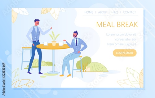 Meal or Lunch Afternoon Break in Office Banner.