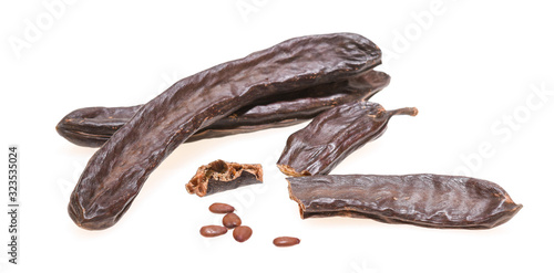 Wallpaper Mural Ripe carob fruit pods isolated on white Torontodigital.ca