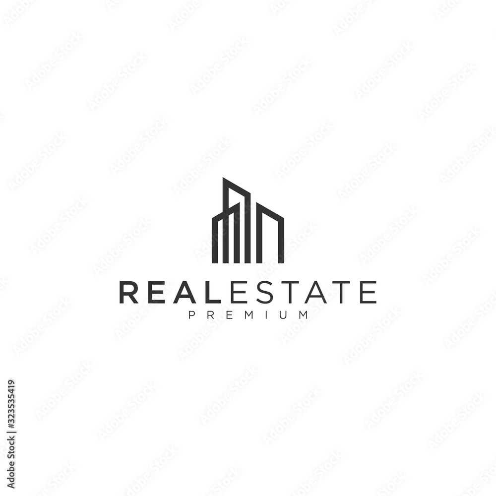 Real Estate Logo Template vector illustration