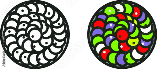 Ratatouille icon, vector line illustration