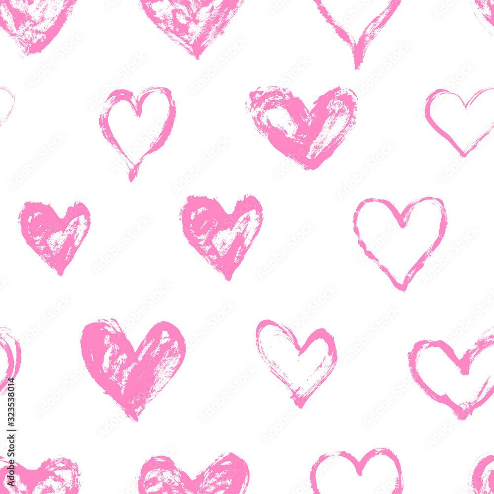 Seamless pattern with hearts. Valentine's Day, Mother's Day. Wedding, scrapbook, gift wrapping paper background. Perfect for wallpapers, pattern fills, web page backgrounds, surface textures, textile