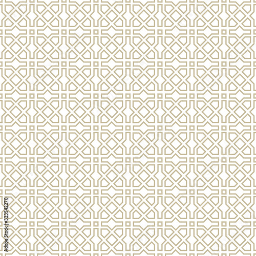 Abstract tile ornament. Asian geometric tradisional seamless pattern