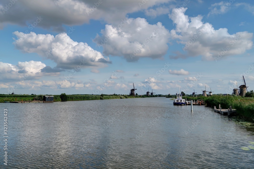 Polder et moulins de Kinderdijk (Pays-bas)