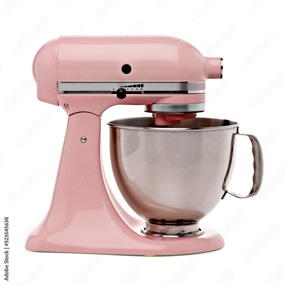 Pink Stand or kitchen Mixer isolated on white background including Clipping Path Pink Stand or kitchen Mixer isolated on white background including Clipping Path