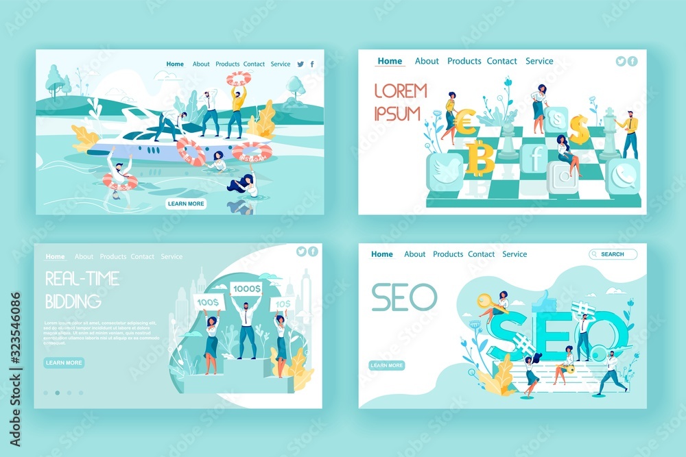 Networks Link, SEO, Real-Time Bidding Webpage Set Networks Link, SEO, Real-Time Bidding Webpage Set