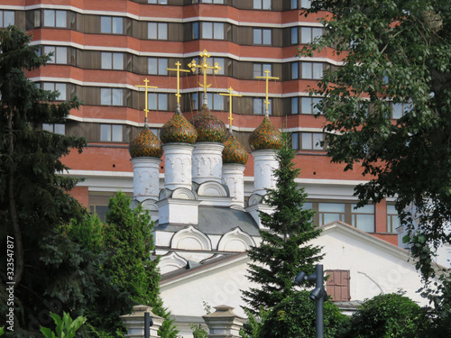 Moscow. St. Nicholas Church on the island of Balchug. Historic centre.  photo