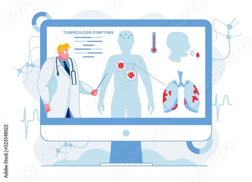 Medic Describes Tuberculosis Symptoms Illustration