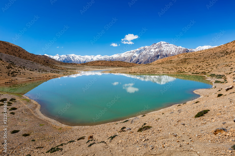 Dhankar lake in Himalayas