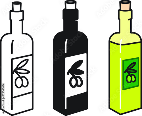 Olive oil icon, vector illustration