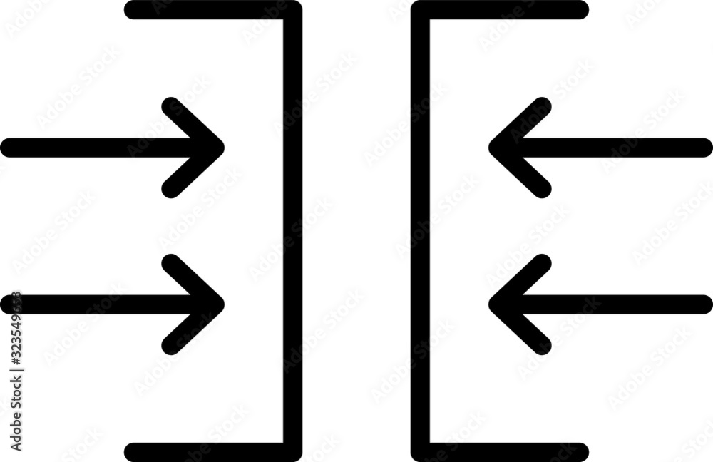 Constraint icon, vector line illustration Constraint icon, vector line illustration