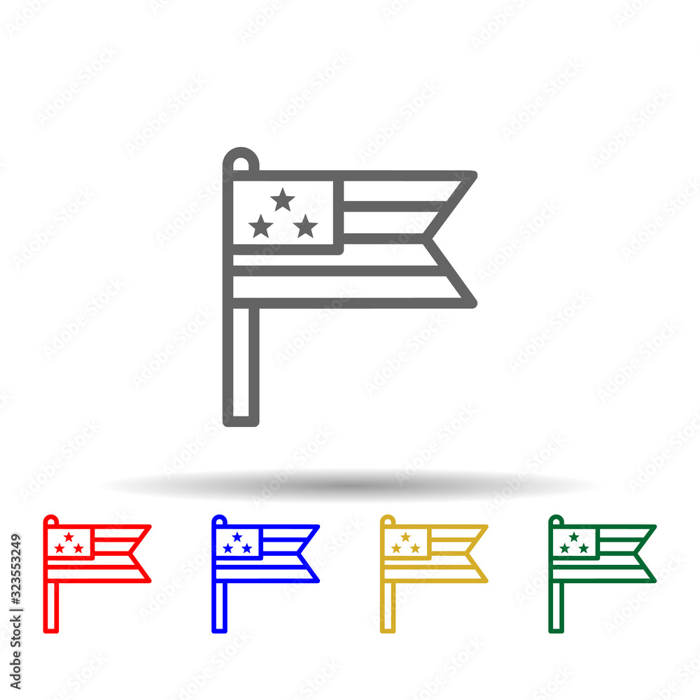 Banner, usa multi color style icon. Simple thin line, outline vector of 4th of july icons for ui and ux, website or mobile application Banner, usa multi color style icon. Simple thin line, outline vector of 4th of july icons for ui and ux, website or mobile application