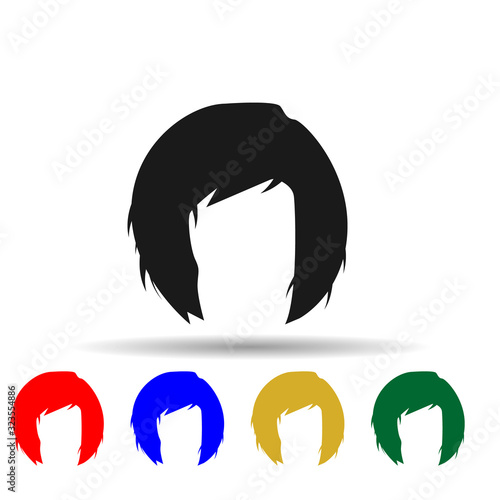 hair, woman, haircut bob multi color style icon. Simple glyph, flat vector of Haircut icons for ui and ux, website or mobile application