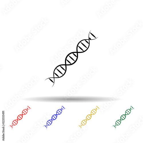 Mutation multi color style icon. Simple thin line, outline vector of mad science icons for ui and ux, website or mobile application