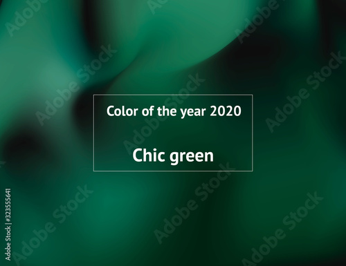 Trendy color 2020 strict and expensive green. Textile cloth coloring in trend.