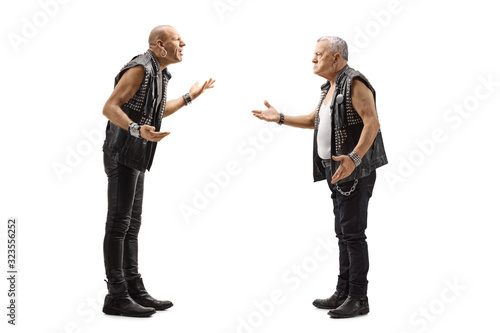 Two punkers arguing