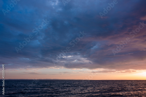 Gorgeous sea and sky colors in the dusk  Sithonia  Chalkidiki  Greece