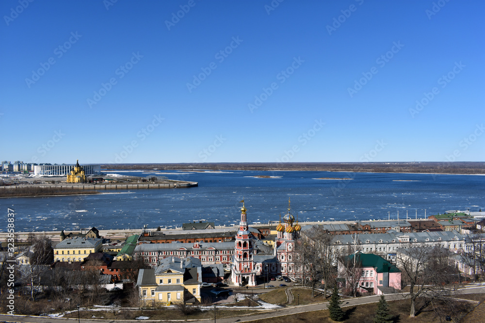 panorama of the city of Nizhny Novgorod. Russia. confluence of the Oka and Volga rivers