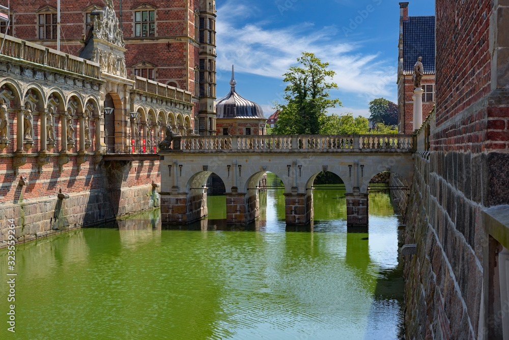 Naklejka premium Hillerod, Denmark. Frederiksborg Castle – the residence of Danish kings