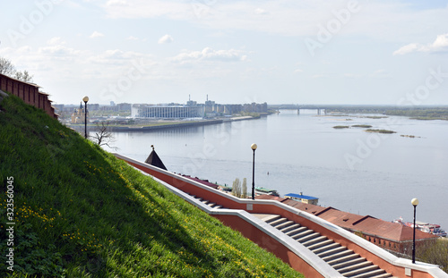 panorama of the city of Nizhny Novgorod. Russia. Chkalov stairs photo