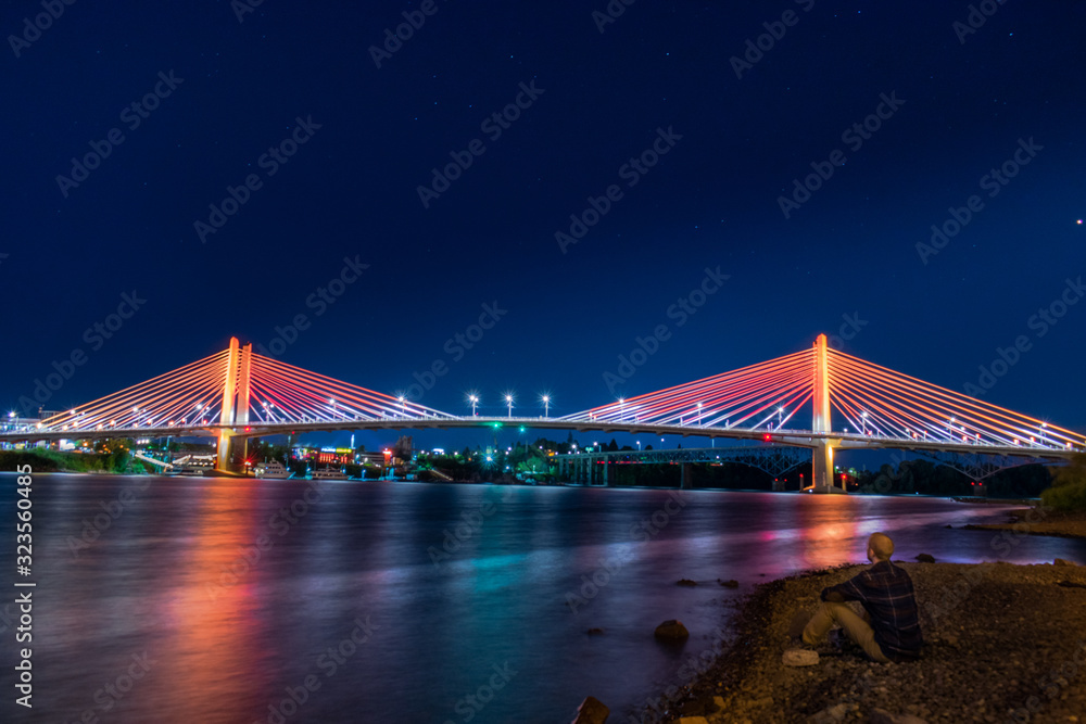 Obraz premium Lights on Bridge