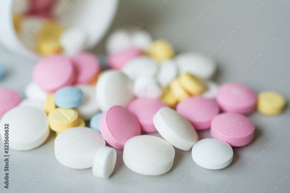 vitamin pills heap vitamin pills heap