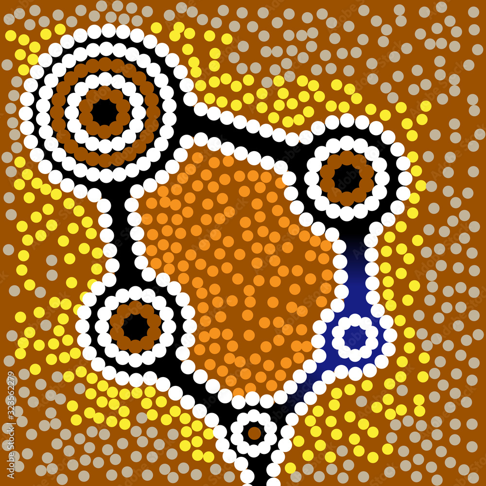 Aboriginal art vector background Stock Vector | Adobe Stock