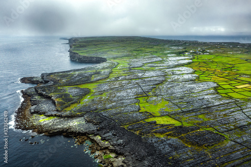 The Dry Stone Walls of  Inishmore at Aran Islands, Ireland photo