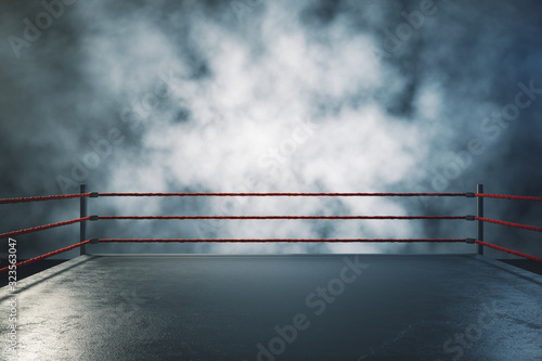 Professional boxing ring photo