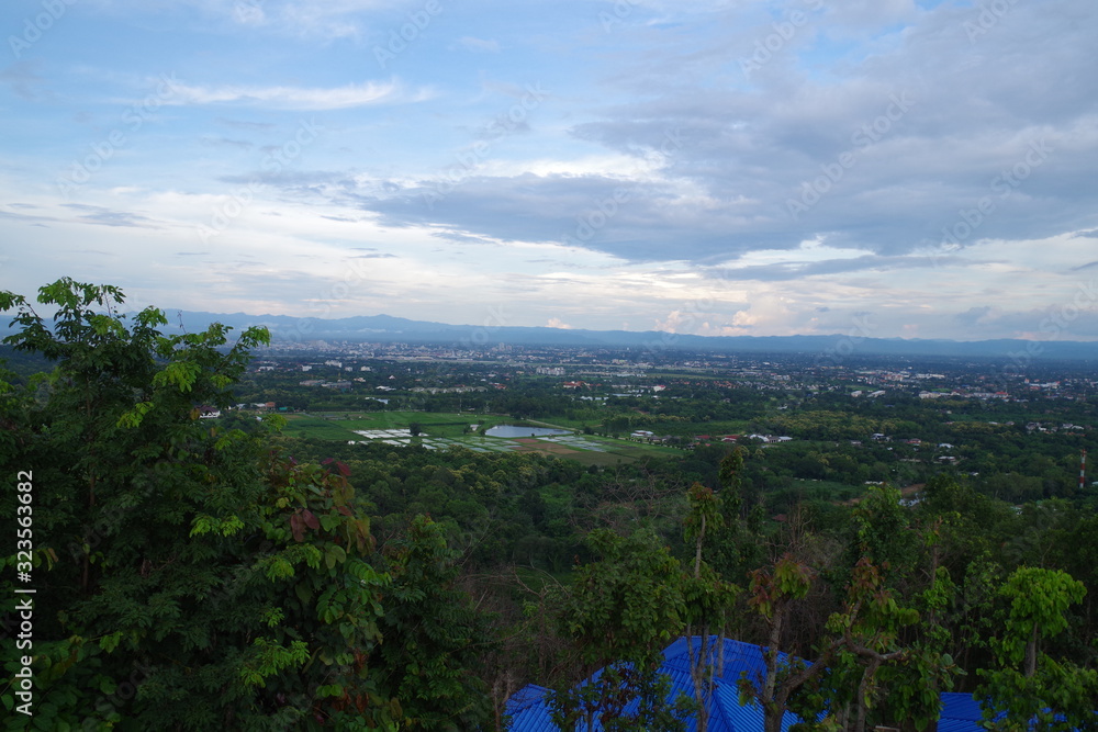 タイ　チェンマイ　ワット プラタート ドーイカムからの風景