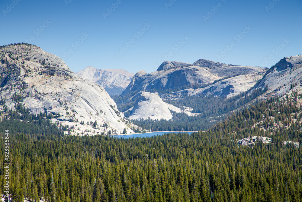 Tenaya Lake with Sierra Nevada in Yosemite National Park, California, USA