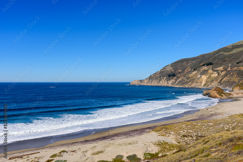 Scenic view of the wilderness nature of the Big Sur, California Scenic view of the wilderness nature of the Big Sur, California