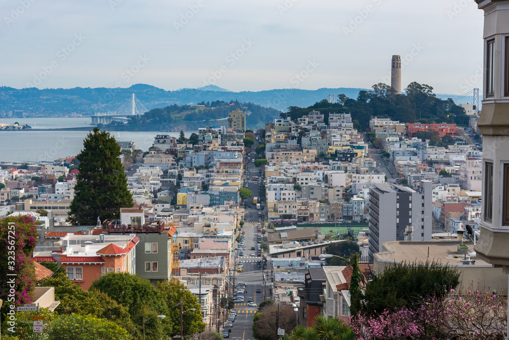 View of a street of San Francisco