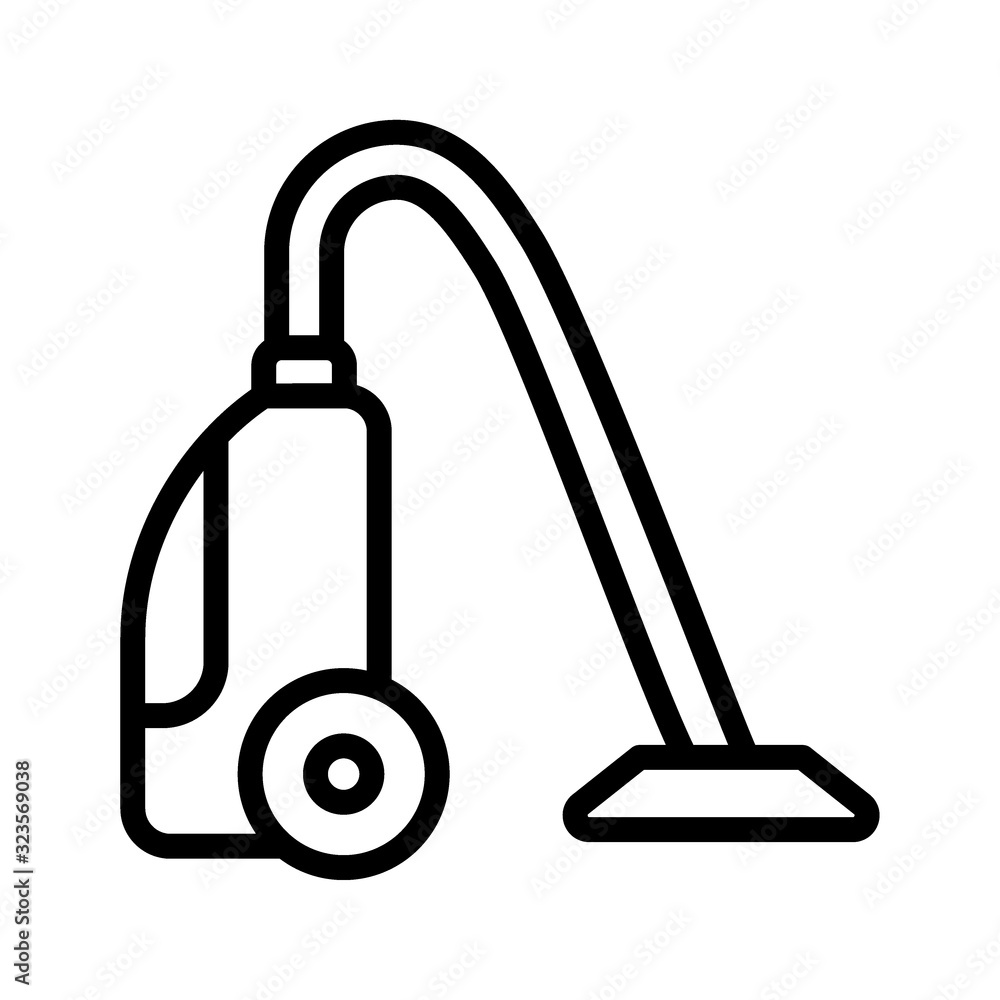 Vacuum cleaner icon designed in line style Vacuum cleaner icon designed in line style