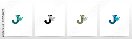 Water Coming Out From Letter Logo Design J