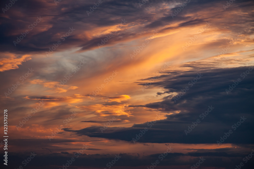 colorful clouds in the evening