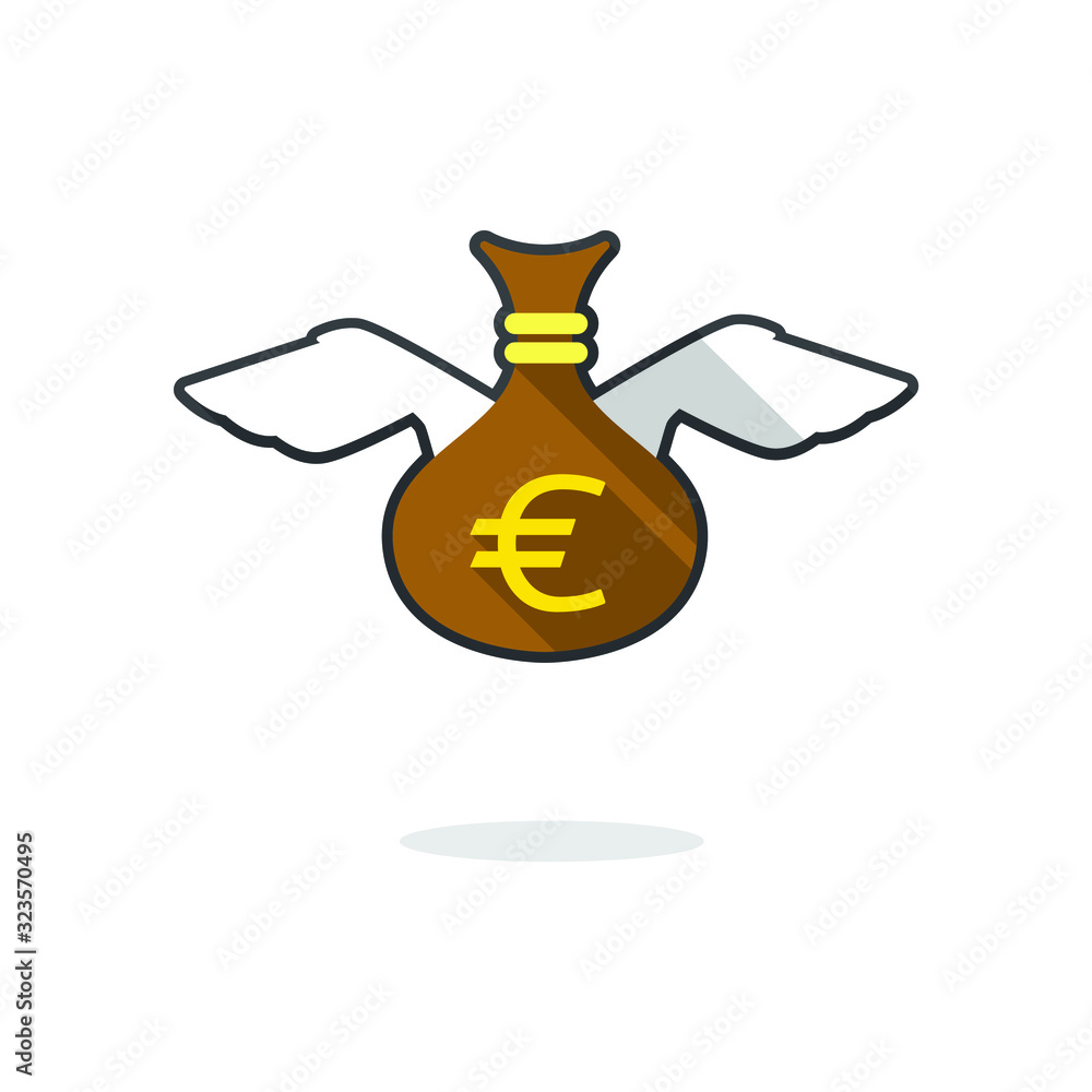 Money bag with wings Money bag with wings