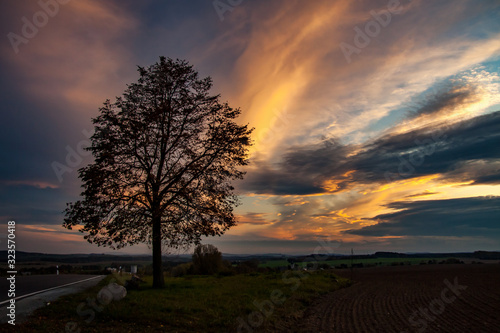 stunning colorful sunset