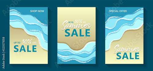 Summer sale special offer up to 50 percent off banner
