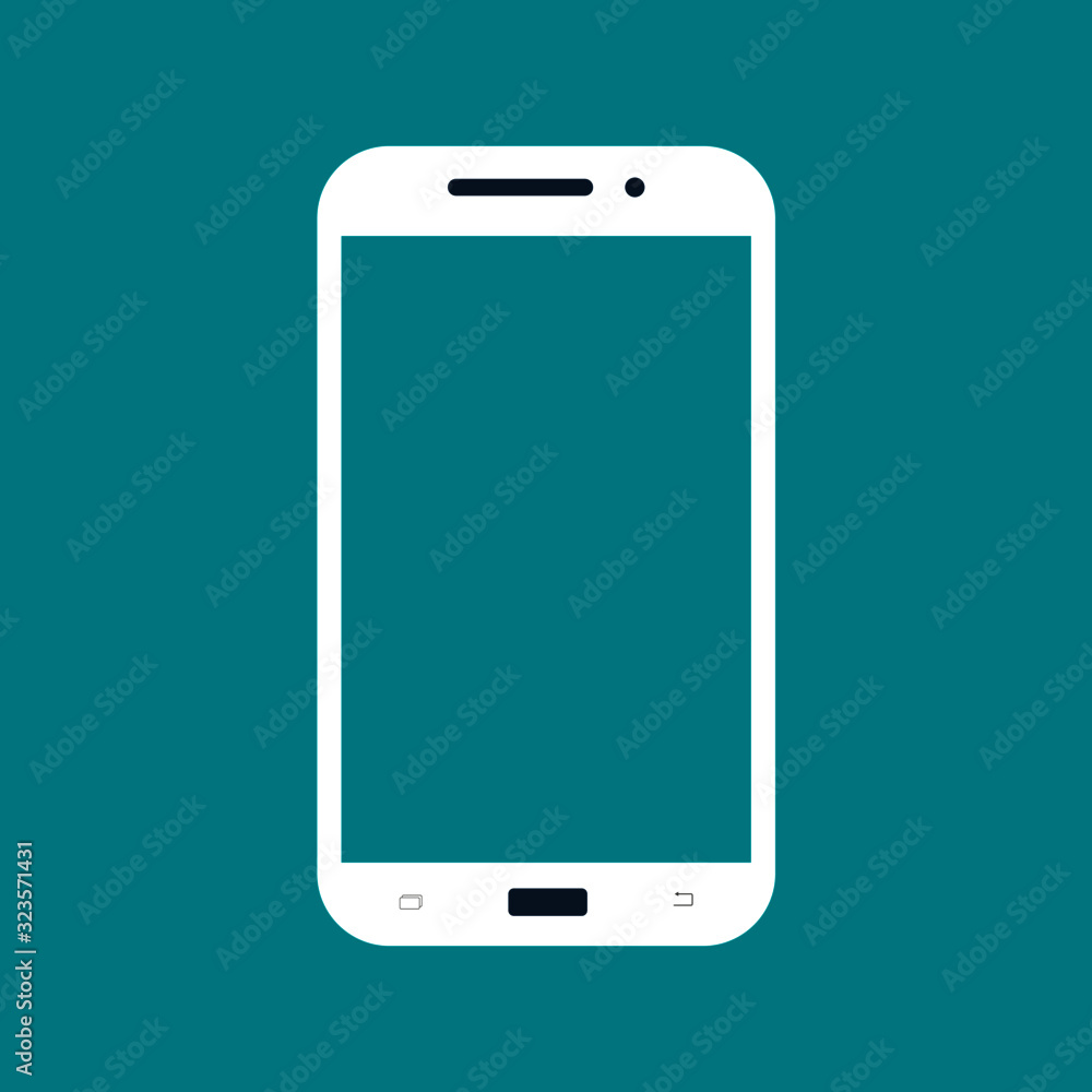 mobile phone with blank screen isolated on white mobile phone with blank screen isolated on white