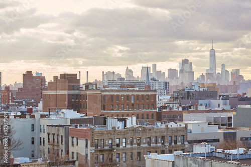 Photography New York City skyline from the roof top of a Queens balcony in Long Island City