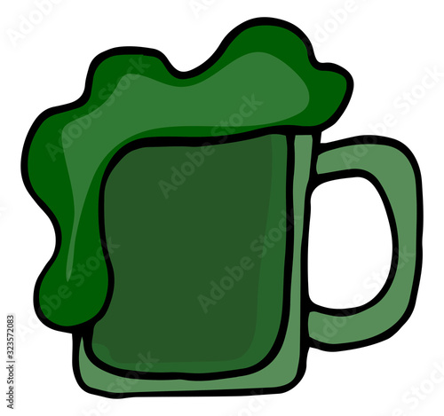 mug of green beer for St. Patrick's Day.