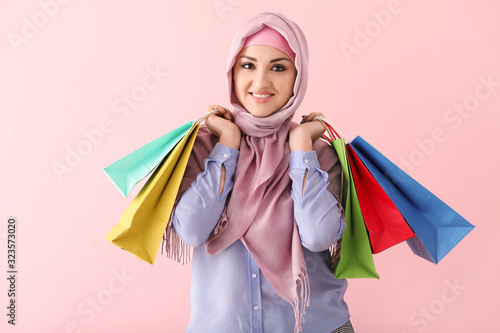 Beautiful Arab woman with s...