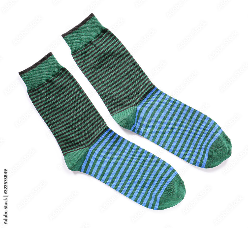 Cotton socks on white background Cotton socks on white background