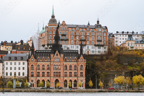 Obraz na płótnie Stockholm Sodermalm district in fall, Sweden, Scandinavia w salonie