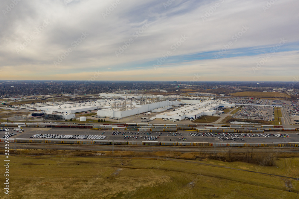 Chrysler car manufacturer Toledo Ohio USA aerial photo
