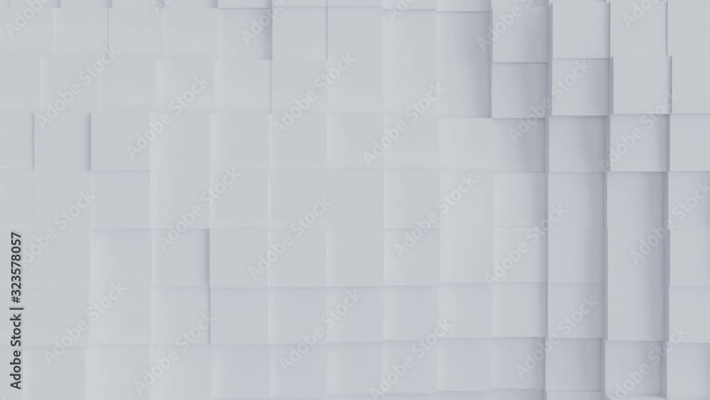 Abstract Square Geometric Surface Loop pattern on white background.