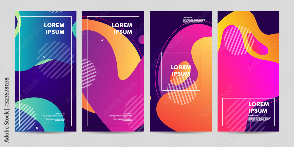 Flyers template with bright liquid shapes. Trendy, colourful vector illustration. . Flyers template with bright liquid shapes. Trendy, colourful vector illustration. .