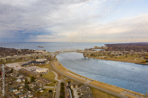 Point Edward Canada shot with aerial drone