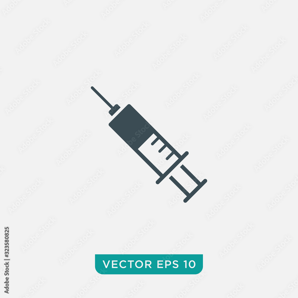 Syringe Icon Design, Vector EPS10 Syringe Icon Design, Vector EPS10